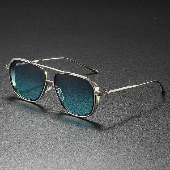 Stylish Designer-Inspired Sunglasses Silver & Blue