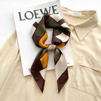 Women's Silk Square Scarf - Elegant Parisian Style