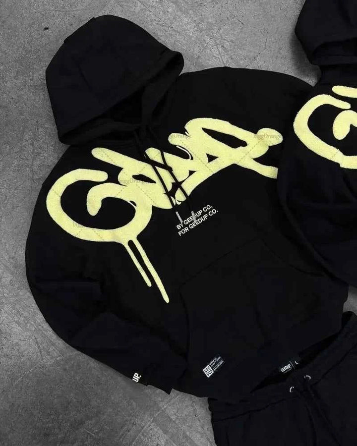 Unisex Oversized Y2K Harajuku Letter Hoodie (Lightweight) Yellow
