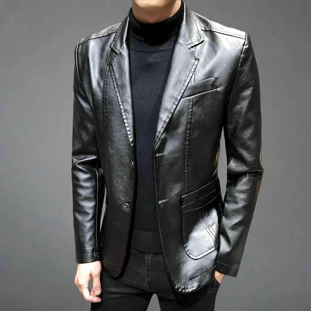 Men's Romano Leather Blazer