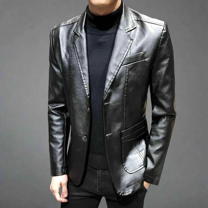 Men's Romano Leather Blazer