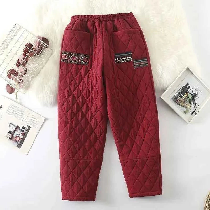 Women's Ultra-Warm Cotton Winter Pants for Cold Weather