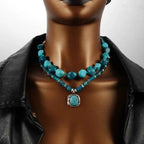 Bohemian Stone Necklace Collection Turquoise