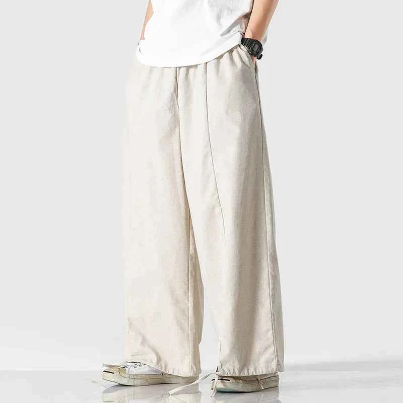 Men's Lightweight Cotton-Linen Parachute Pants