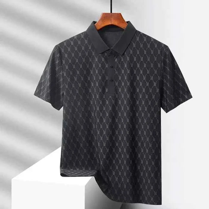 Men's Monogram Polo Shirt Black