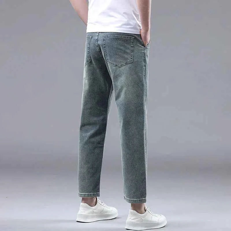 Men's Cropped Denim Jeans
