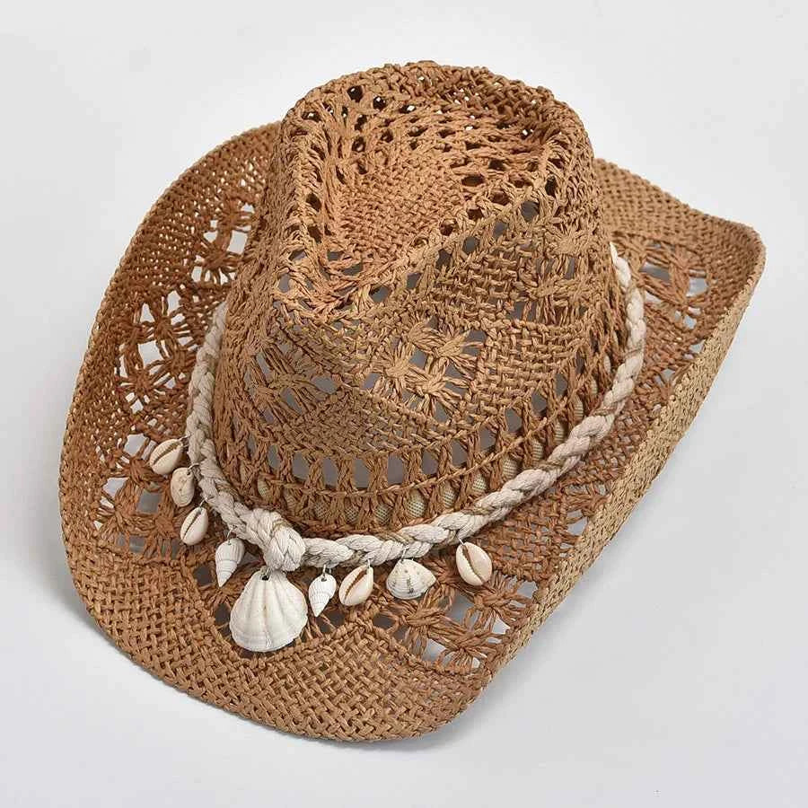Beachy Seashell Straw Hat