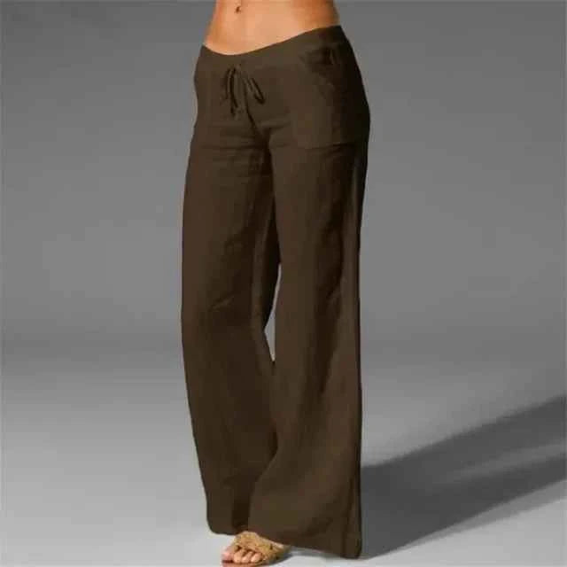 Women's Drawstring Linen Pants