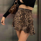 Women's Leopard Print Mini Skirt