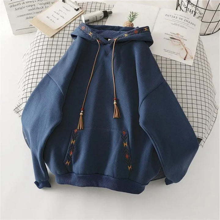 Fleece-Lined Oversized Cotton Hoodie – Cozy Lazy-Style Trendy