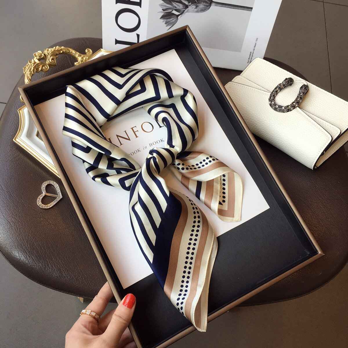 Women's Pure Silk Scarf - Elegant and Luxurious Accessory