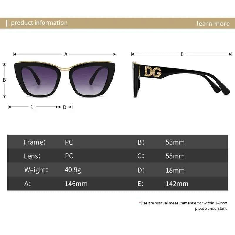 Luxury Cat-Eye Gradient Sunglasses for Women