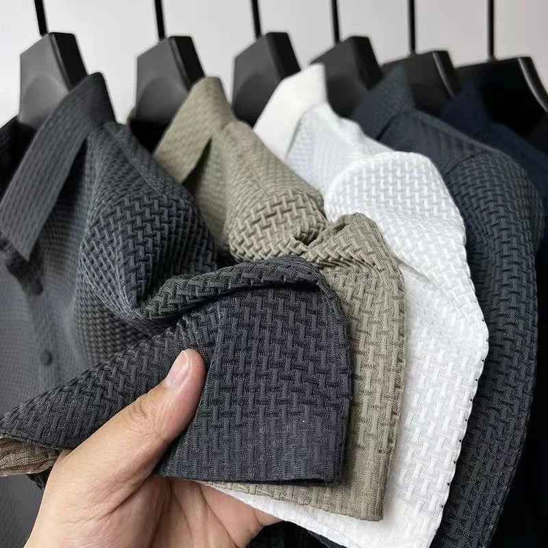 Men's Textured Polo Shirt