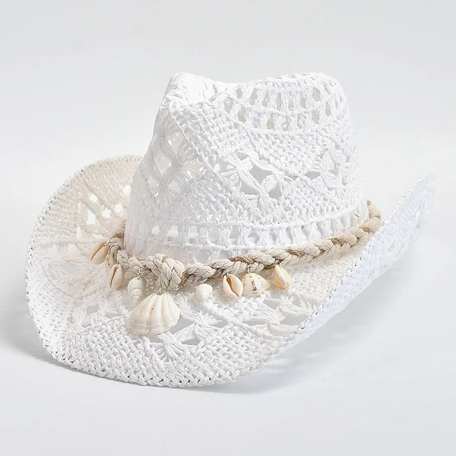Beachy Seashell Straw Hat