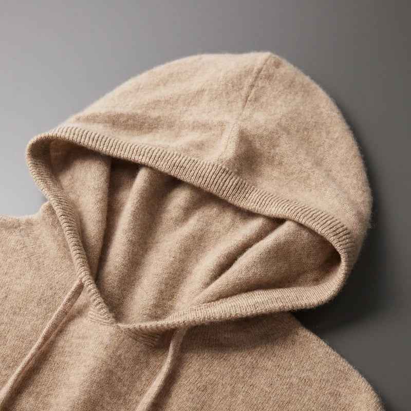 Men's Wool Hoodie - Stylish and Cozy Knitwear