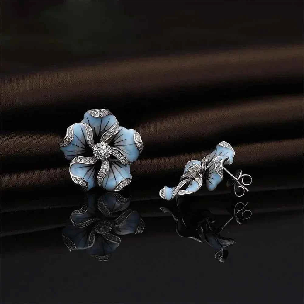 Blooming Delysia Earrings - Elegant Floral Design