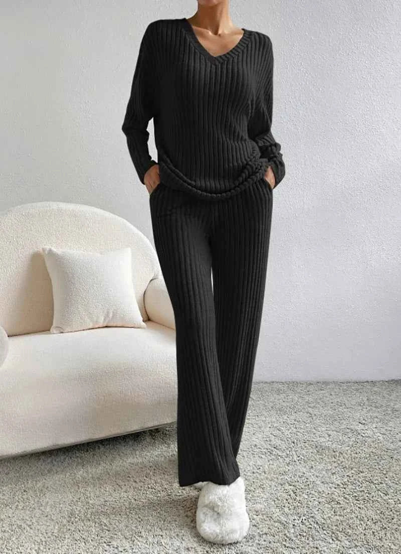 Women's Cozy Loungewear Set for Ultimate Comfort Black