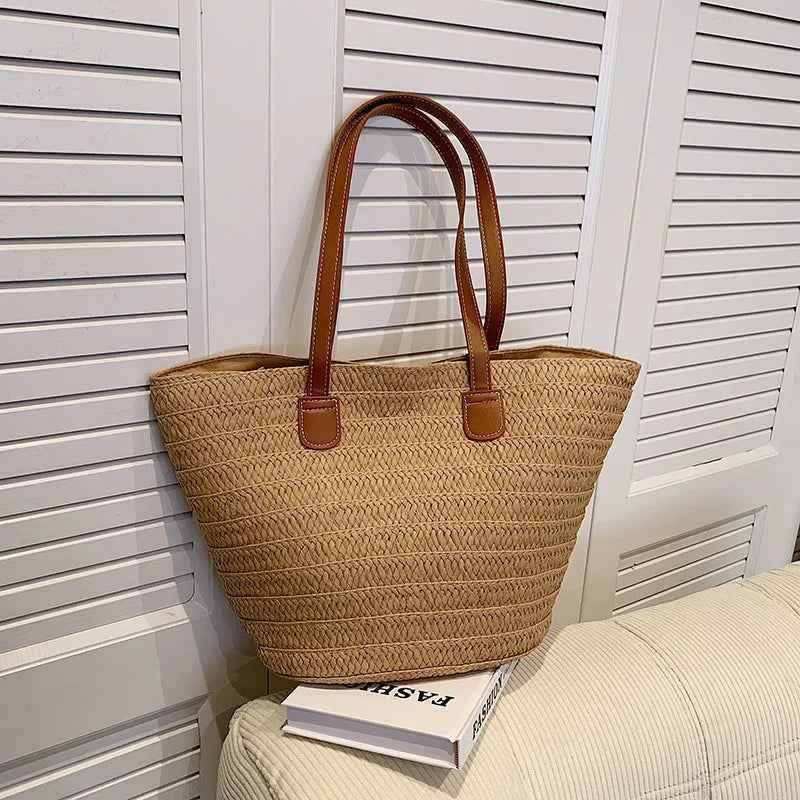 Women's Large Tote Bag with Durable Handles | Spacious Design Khaki 23x14x29cm
