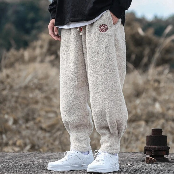 Men's Cozy Sherpa Sweatpants Cream