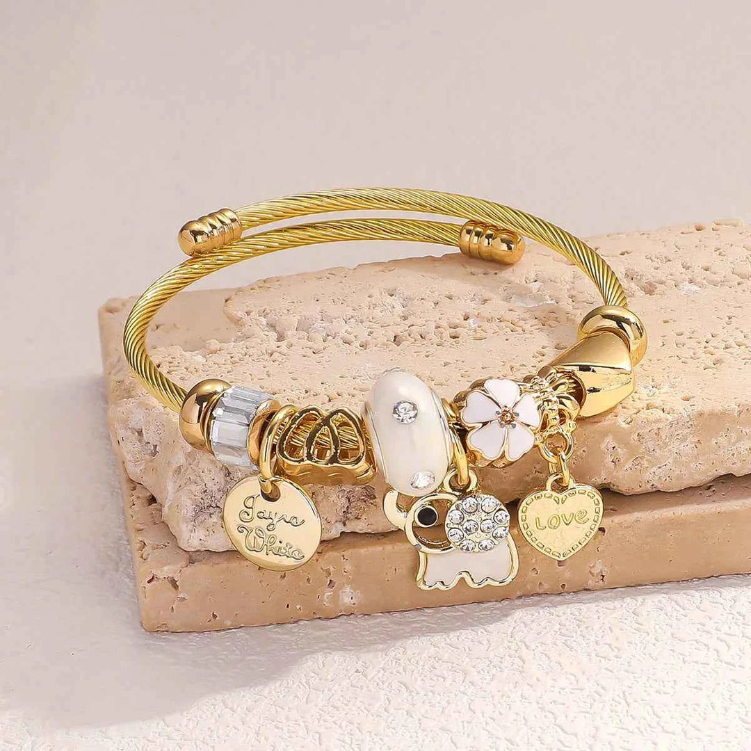 Elegant Aurora Charm Bracelet for Stylish Accessorizing Pearl White