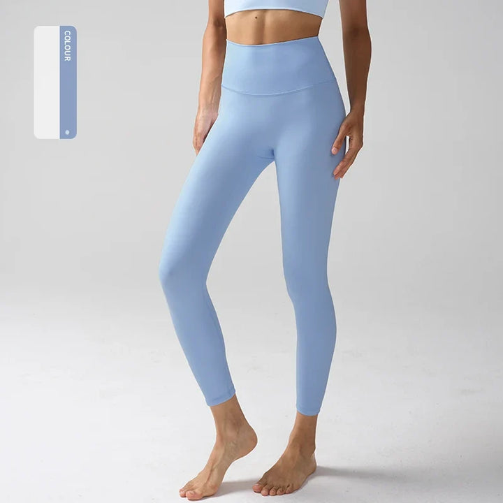 Women's High Waisted Leggings for Fitness, Yoga, and Everyday Use Blue Fog