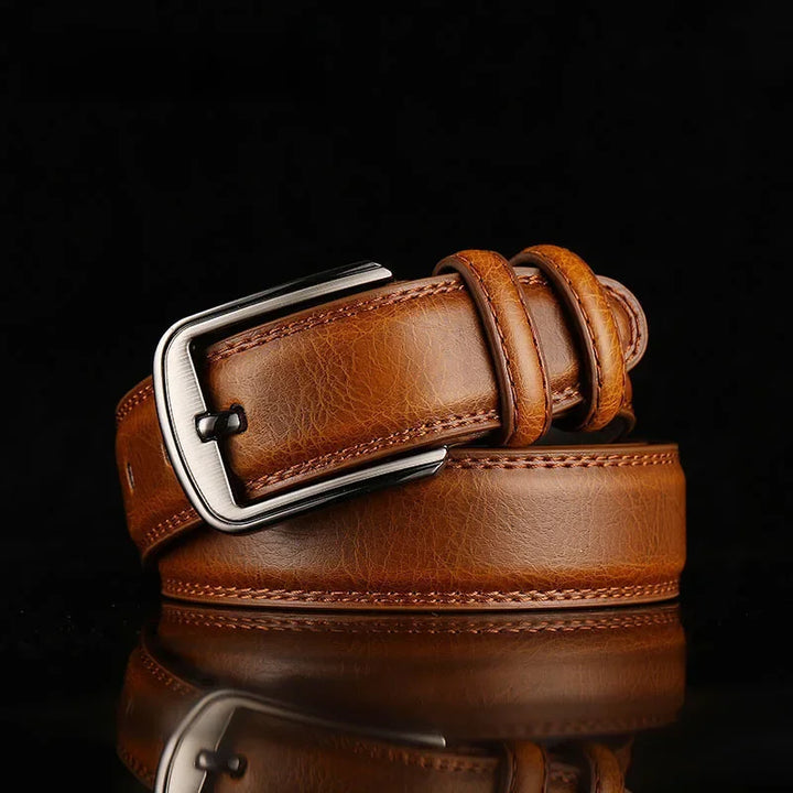 Premium Leather Belt for Men Caramel Brown
