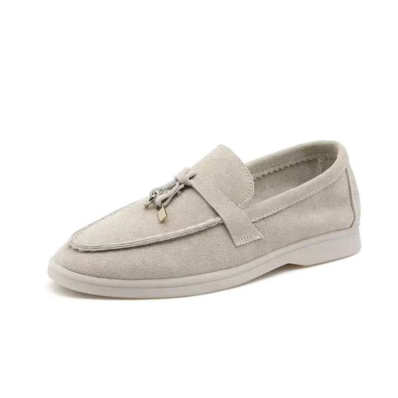 Women's Classic Flat Slip-On Loafers Beige