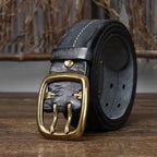 Premium Genuine Cowhide Leather Belt Onyx