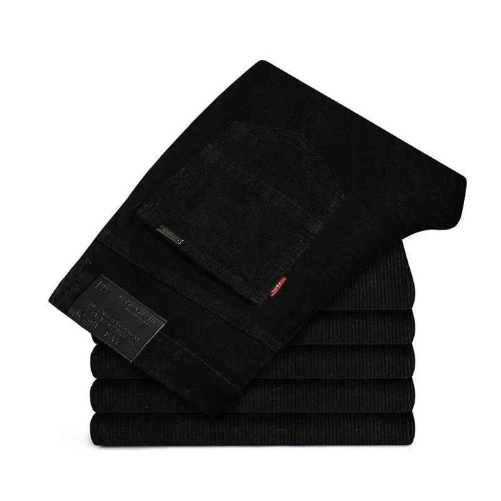 Men's Corduroy Trousers - Stylish and Comfortable Pants Black