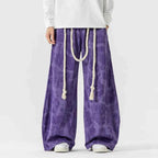 Men's Baggy Pants - Comfortable and Stylish Fit Purple