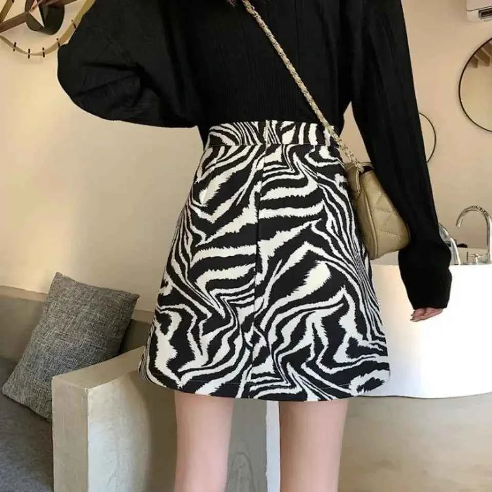 Women's Zebra Print Mini Skirt