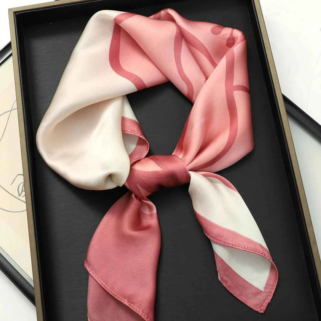 Luxurious Veloura Silk Head Scarf Pink