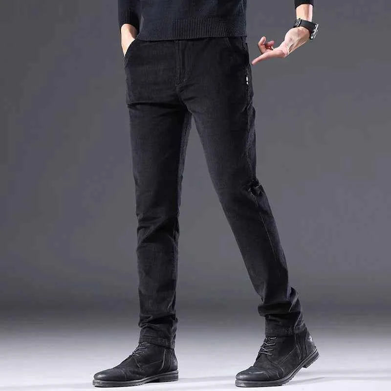 Men's Corduroy Pants - Stylish & Comfortable Onyx Black