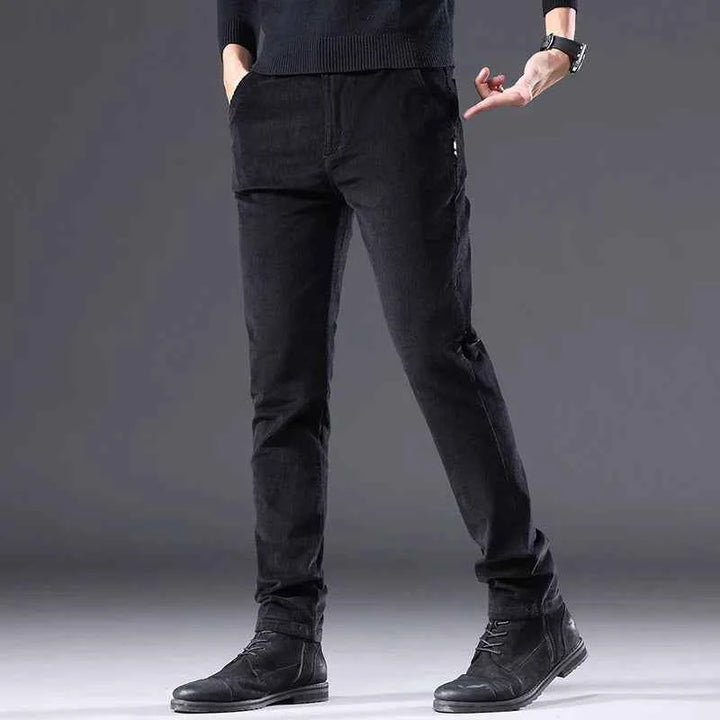Men's Corduroy Pants - Stylish & Comfortable Onyx Black