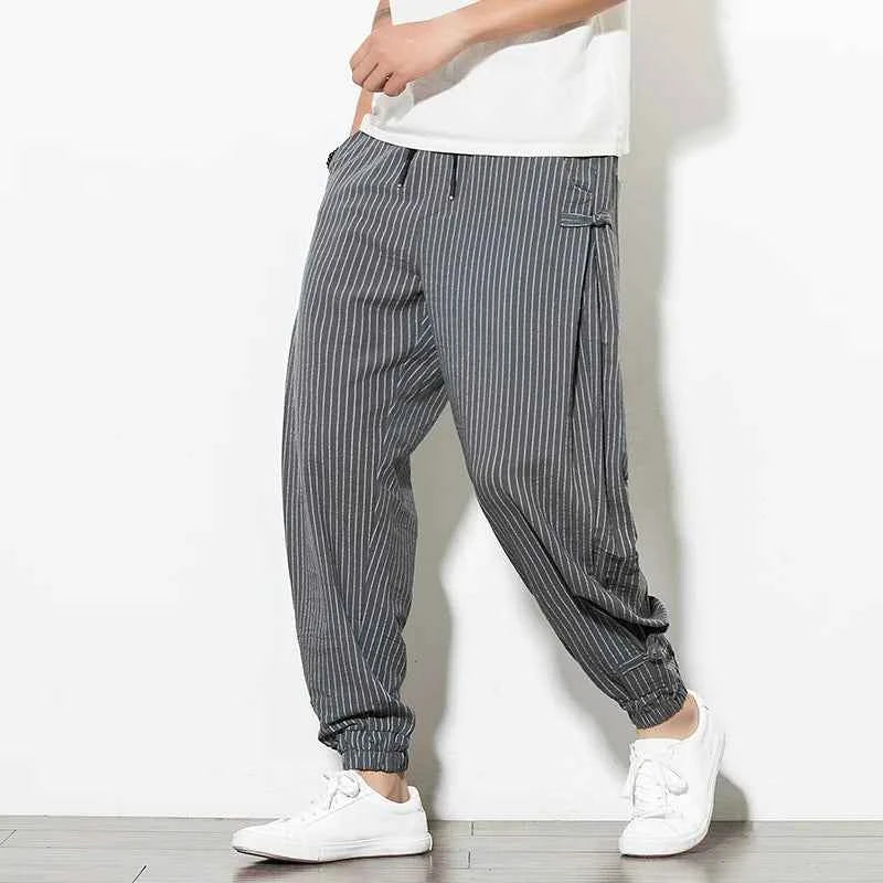 Men's Striped Pants - Stylish and Comfortable