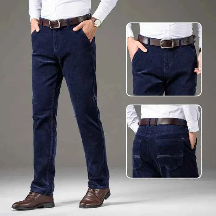 Men's Corduroy Pants - Stylish and Comfortable Navy