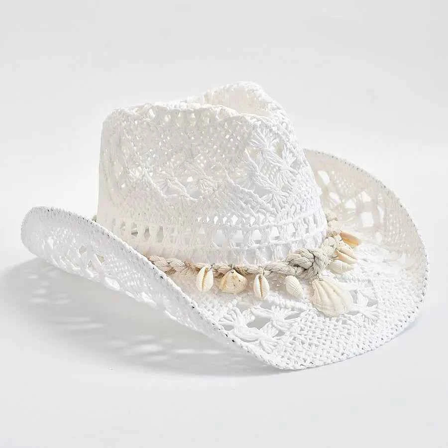 Beachy Seashell Straw Hat