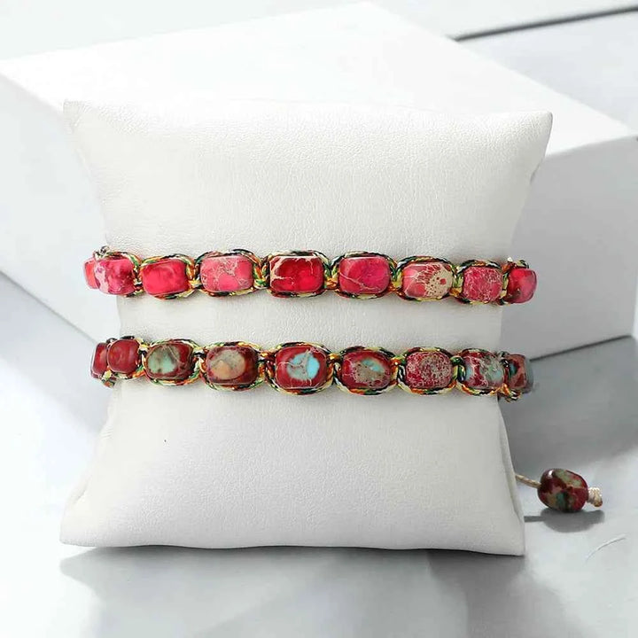 Braided Stone Bracelet - Stylish and Unique Accessory