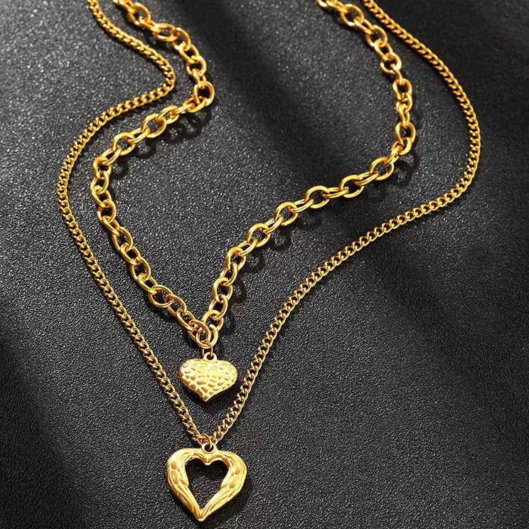 Elegant Heart Necklace Set