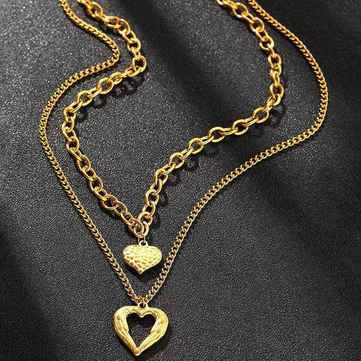 Elegant Heart Necklace Set