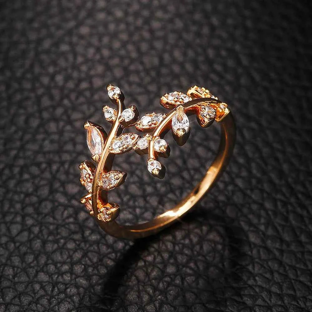 Adjustable Eden Leaf Ring