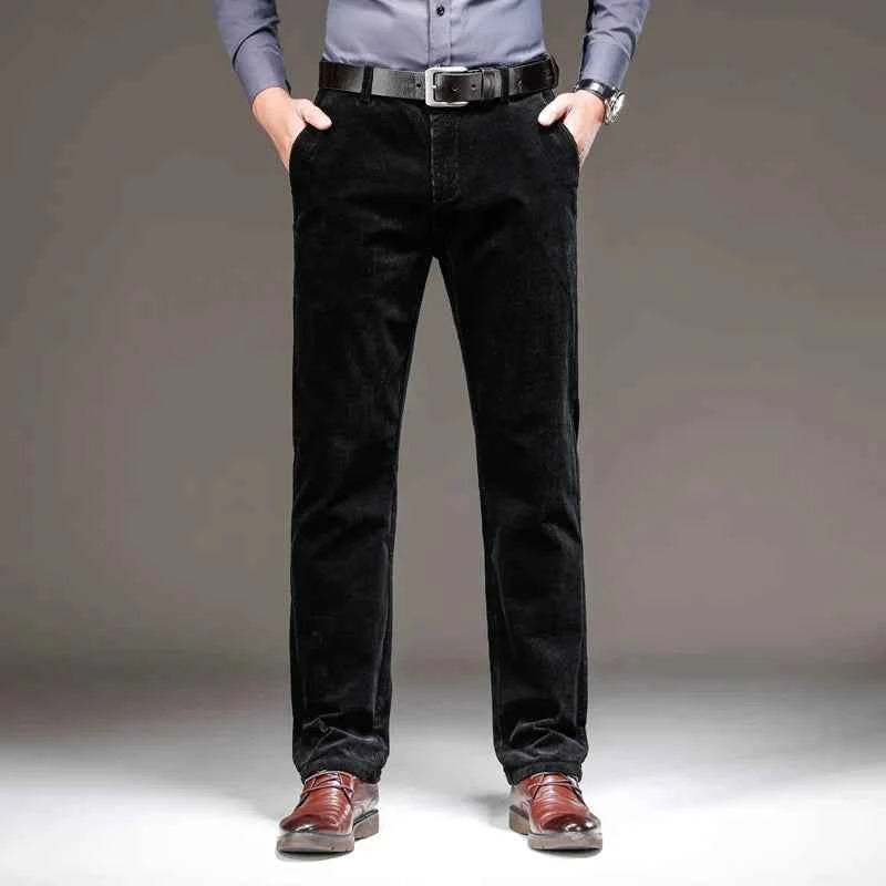 Men's Corduroy Pants - Stylish & Comfortable Trousers Black
