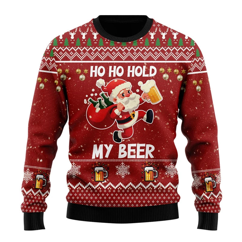 Julesweater til kvinder og mænd - afslappet hiphop-pullover