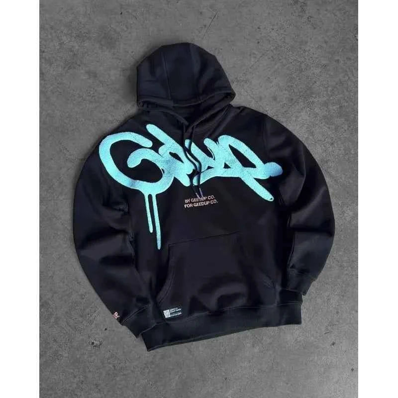 Men's & Women's |  Casual Striped Letter Oversized Hoodie for Street Fashion