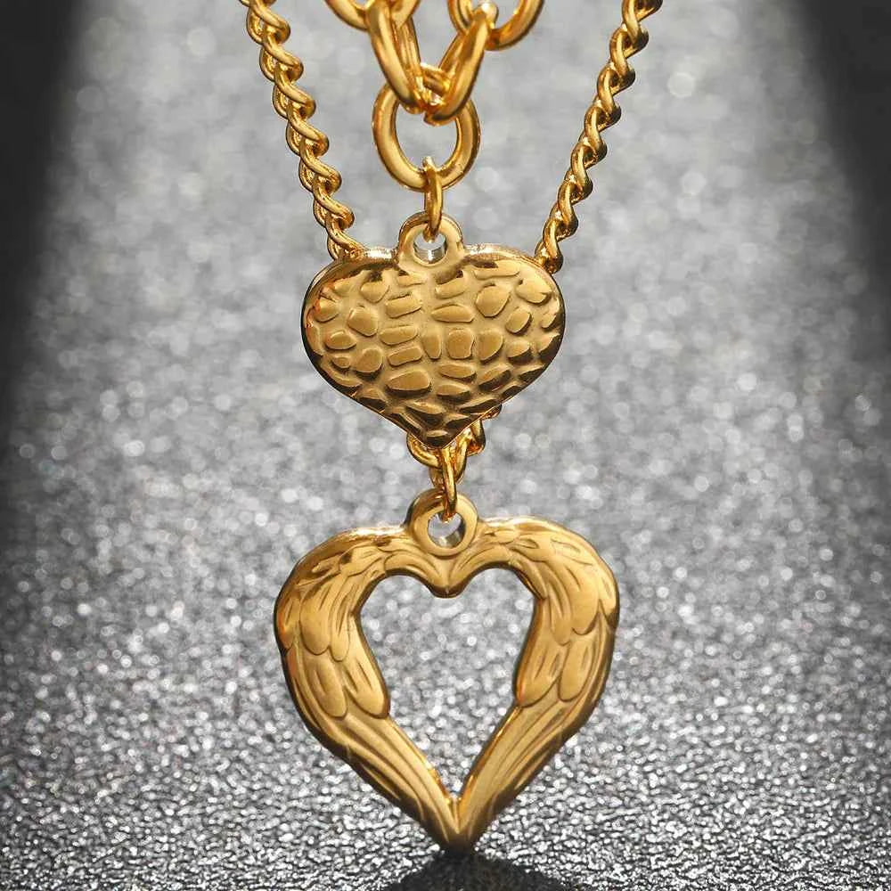 Elegant Heart Necklace Set