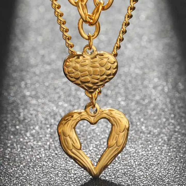 Elegant Heart Necklace Set