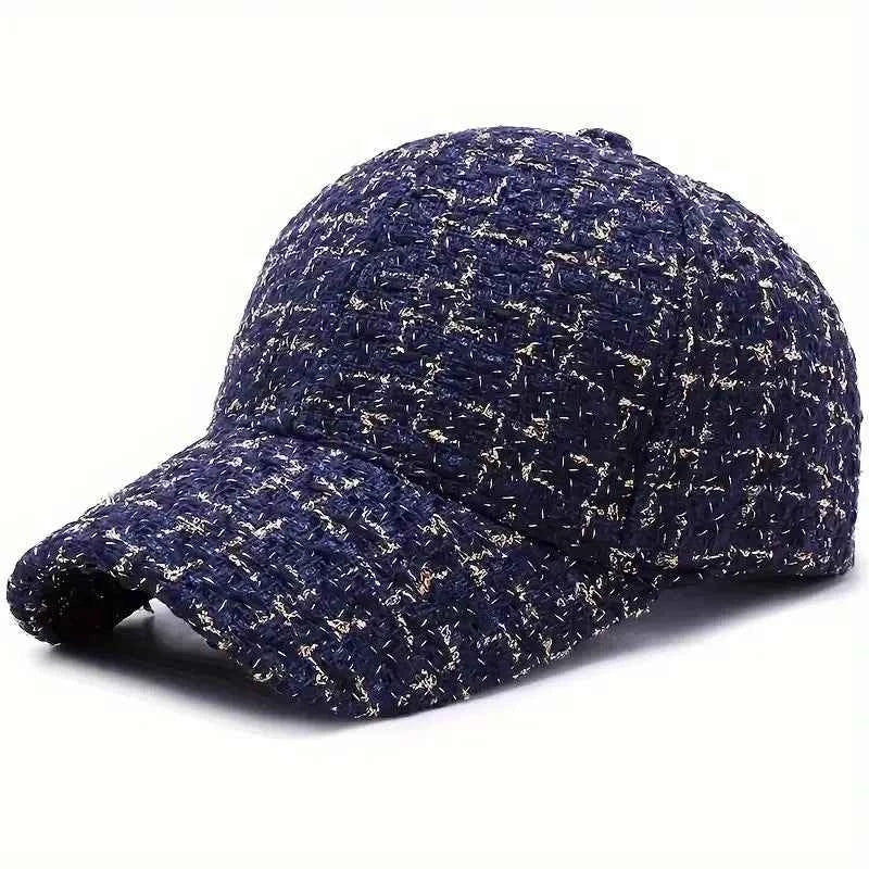 Cozy Bouclé Knit Beanie Navy Blue