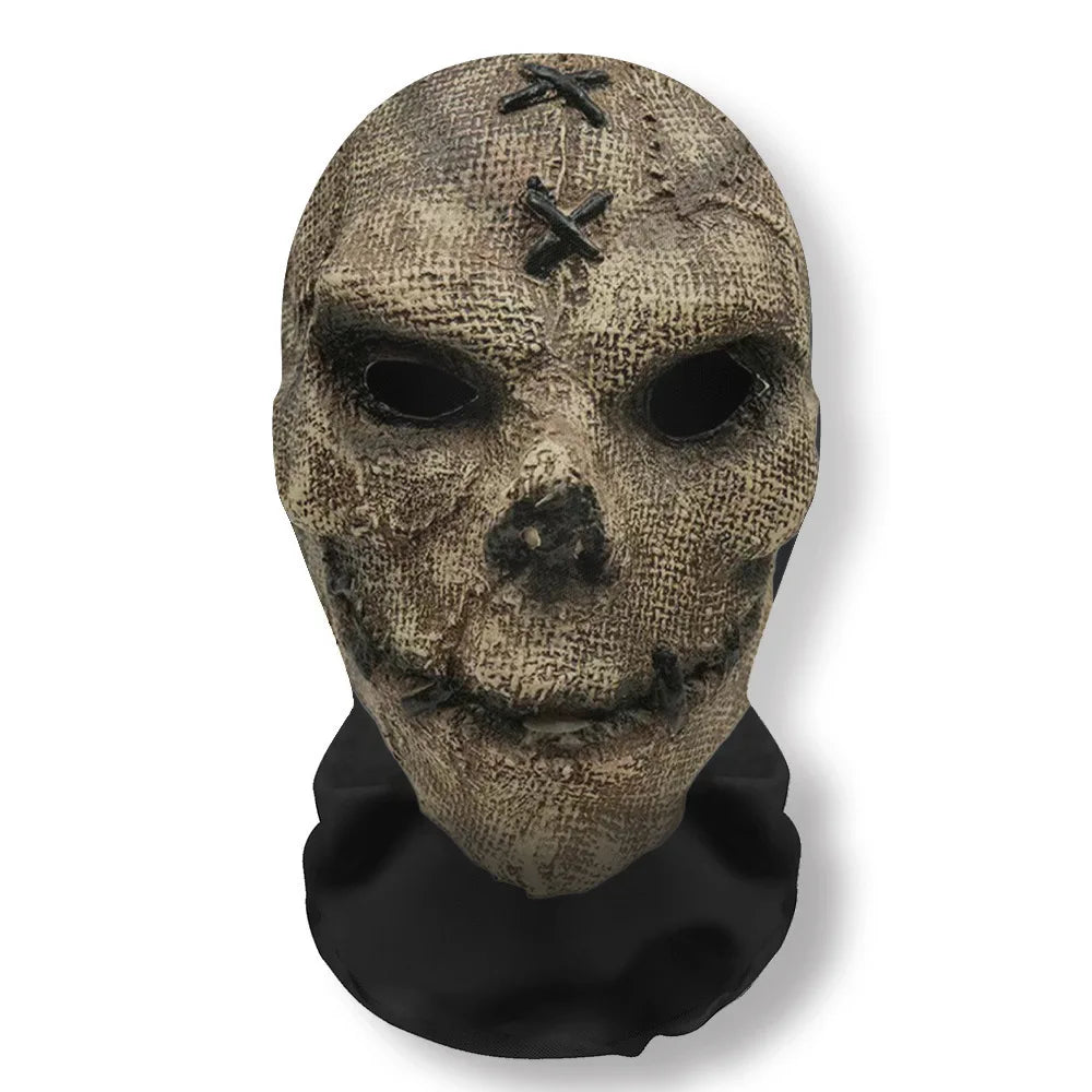 Halloween's 3D Ghost Face Mask, Stretch Mesh Full Skull Headgear A7