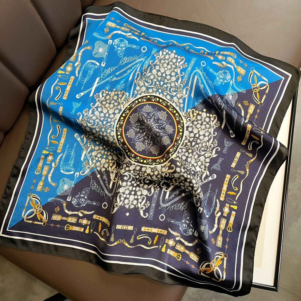 Women's Elegant Silk Scarf - Versailles Design Medium