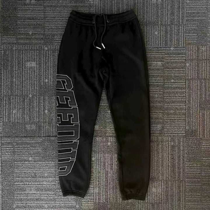 Men and Women Oversized Hip-Hop Y2K Harajuku Pants Black